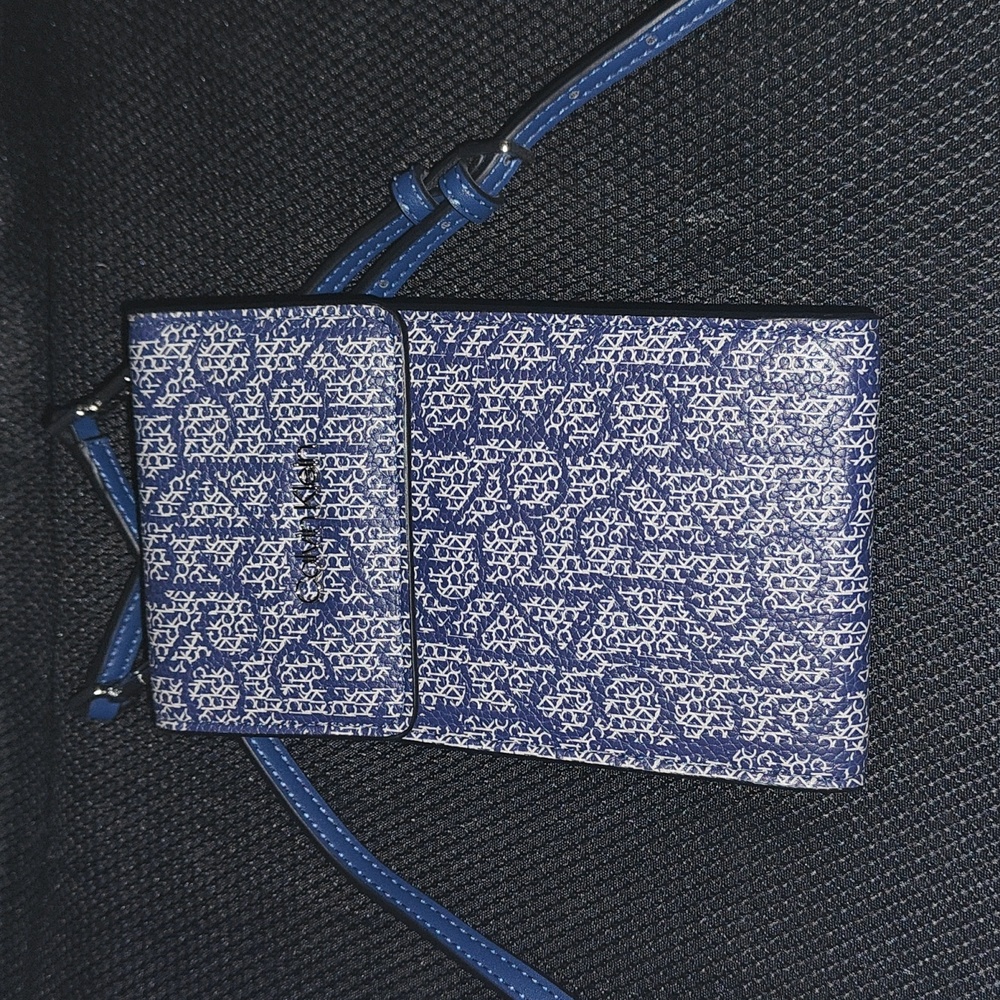 Calvin Klein X body Crossbody Purse Blue & White